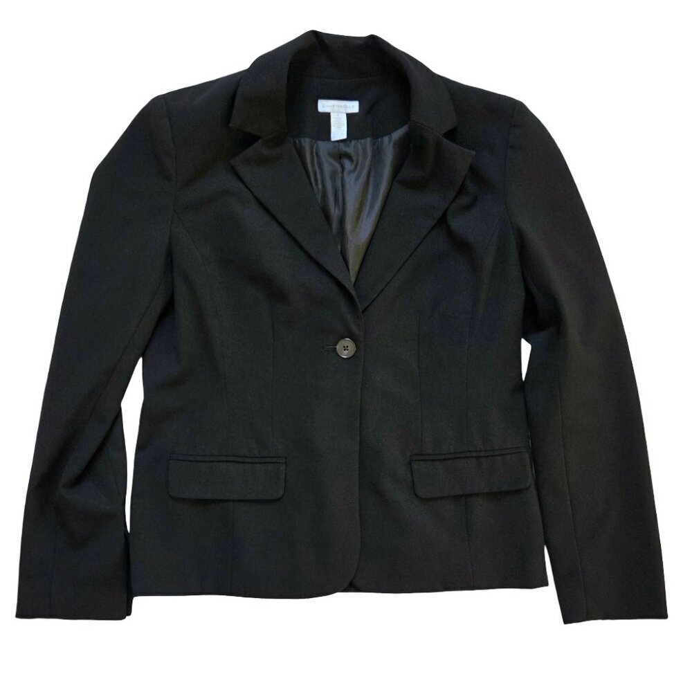 Charter Club Womens Black Blazer Size 6 Career Wear Business Classic Office - Picture 4 of 11